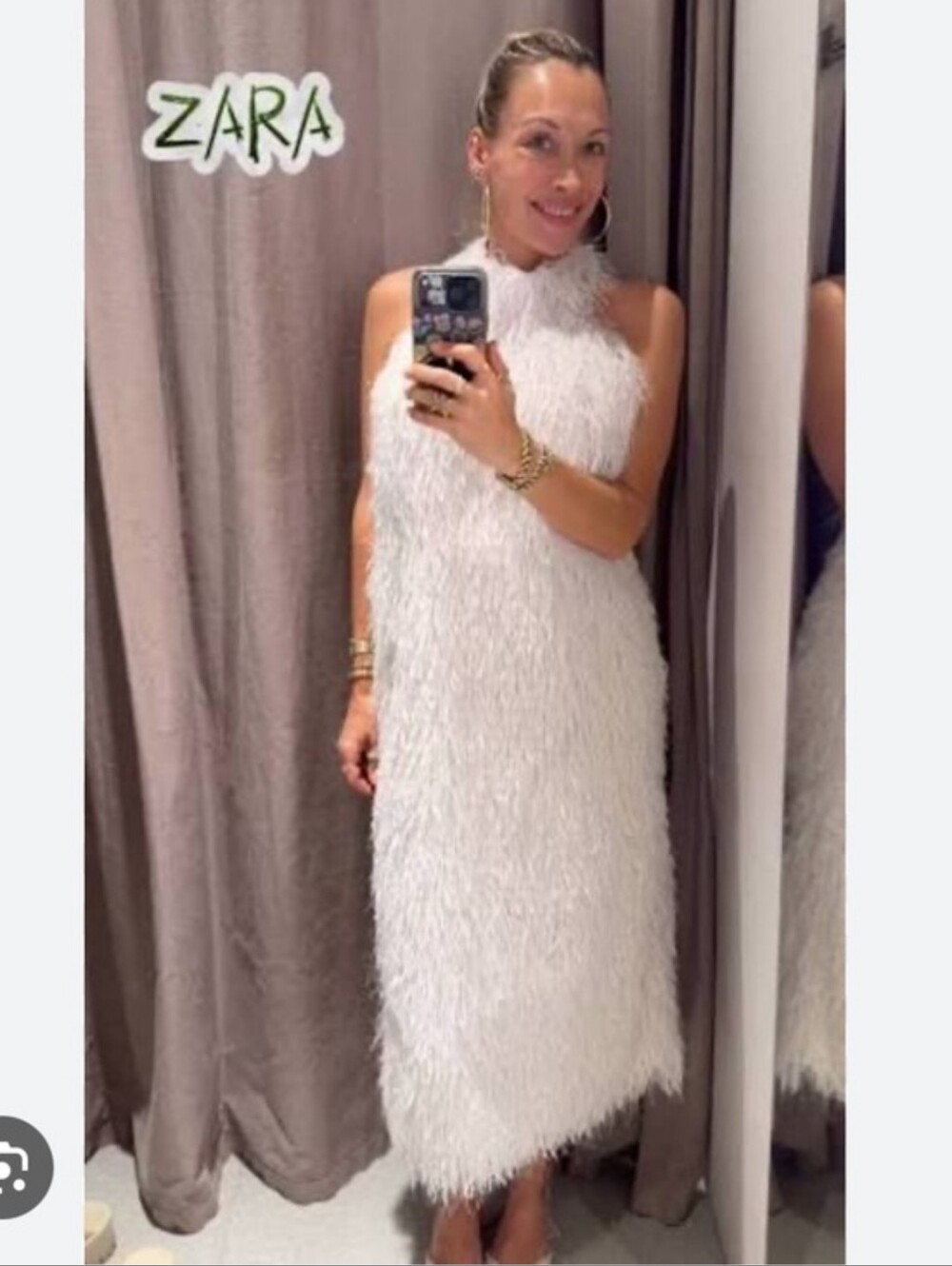 Zara fringe halter dress midi - Picture 14 of 15